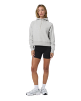 Restore Half Zip Hoodie in Light Heather Grey