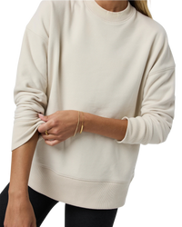 The Vuori Womens Sedona Weekender Sweatshirt in Bone