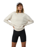 The Vuori Womens Sedona Weekender Sweatshirt in Bone