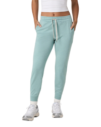 The Vuori Womens Performance Joggers in Sea Spray Heather