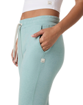 The Vuori Womens Performance Joggers in Sea Spray Heather
