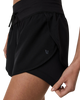 The Vuori Womens Daily Speed Shorts in Black