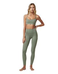 The Vuori Womens All The Feels Leggings in Pistachio