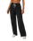 Halo Essential Wideleg Trousers in Black Heather