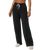 Halo Essential Wideleg Trousers in Black Heather