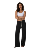 Halo Essential Wideleg Trousers in Black Heather