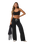 Halo Essential Wideleg Trousers in Black Heather