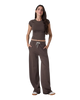 Halo Essential Wide Leg Trousers in Java Heather