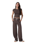 Halo Essential Wide Leg Trousers in Java Heather