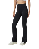 Halo Slim Flare Trousers in Black Heather