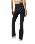 Halo Slim Flare Trousers in Black Heather