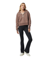 Halo Slim Flare Trousers in Black Heather