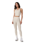 The Vuori Womens Clean Elevation Leggings in Bone Heather