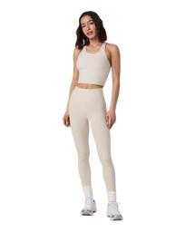 The Vuori Womens Clean Elevation Leggings in Bone Heather