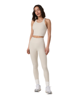 The Vuori Womens Clean Elevation Leggings in Bone Heather
