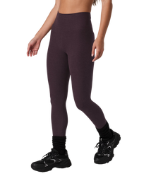 The Vuori Womens Clean Elevation Leggings in Raisin Heather