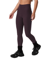 The Vuori Womens Clean Elevation Leggings in Raisin Heather