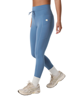 The Vuori Womens Daily Pocket Leggings in Light French Blue