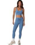 The Vuori Womens Daily Pocket Leggings in Light French Blue
