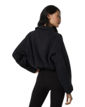Alpine Zip Fleece Jacket in Black