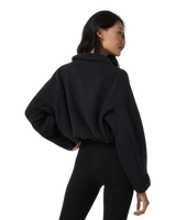 Alpine Zip Fleece Jacket in Black