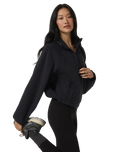 Alpine Zip Fleece Jacket in Black