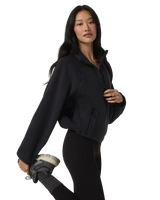 Alpine Zip Fleece Jacket in Black