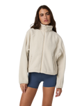 Alpine Zip Fleece Jacket in Bone