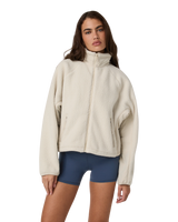 Alpine Zip Fleece Jacket in Bone
