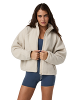Alpine Zip Fleece Jacket in Bone
