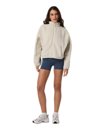 Alpine Zip Fleece Jacket in Bone