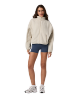 Alpine Zip Fleece Jacket in Bone