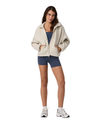 Alpine Zip Fleece Jacket in Bone