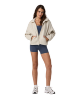 Alpine Zip Fleece Jacket in Bone