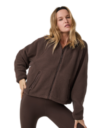 Alpine Zip Fleece Jacket in Java