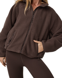 Alpine Zip Fleece Jacket in Java