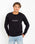 The Salt Water Seeker Mens Shutter Sweatshirt in Black