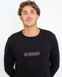 The Salt Water Seeker Mens Shutter Sweatshirt in Black