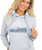The Born by the Sea Womens Photo Mandala Hoodie in Grey Melange
