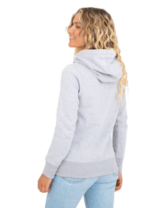 The Born by the Sea Womens Salty Hoodie in Grey Melange