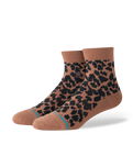 The Stance Womens Love Leopard Lowrider Socks in Brown