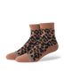 The Stance Womens Love Leopard Lowrider Socks in Brown