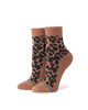 The Stance Womens Love Leopard Lowrider Socks in Brown