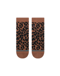 The Stance Womens Love Leopard Lowrider Socks in Brown
