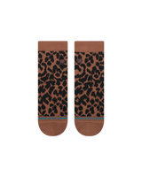 The Stance Womens Love Leopard Lowrider Socks in Brown
