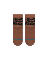 The Stance Womens Love Leopard Lowrider Socks in Brown