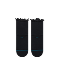 The Stance Womens Ruffle Icon Quarter Socks in Black