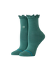 The Stance Womens Ruffle Icon Quarter Crew Socks in Teal