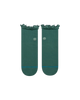 The Stance Womens Ruffle Icon Quarter Crew Socks in Teal