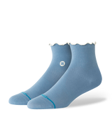 The Stance Womens Pop Ruffle Icon Quarter Socks in Blue